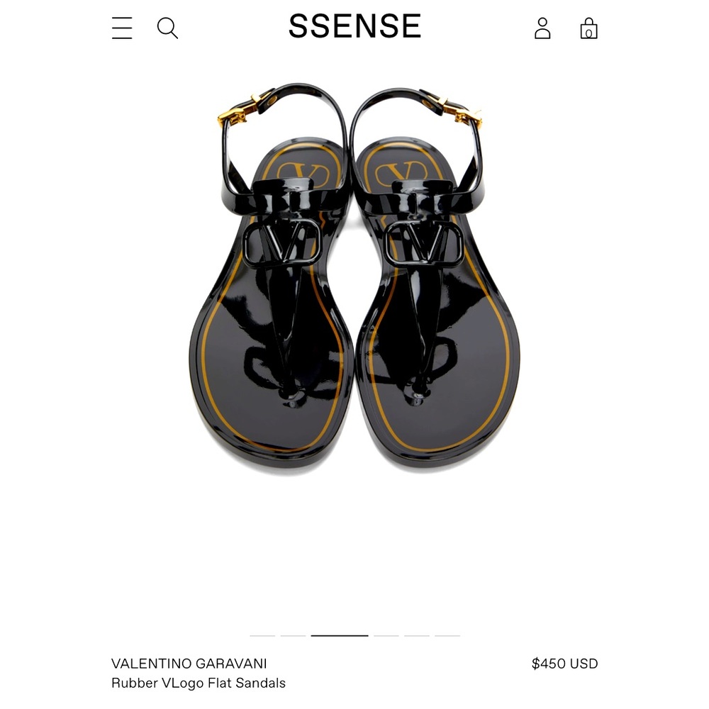 Valentino Rubber Thong Flat Sandal